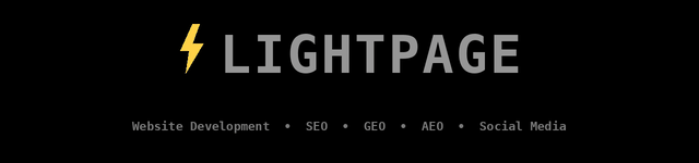 LIGHTPAGE — Website Development, SEO, GEO, AEO, Social Media
